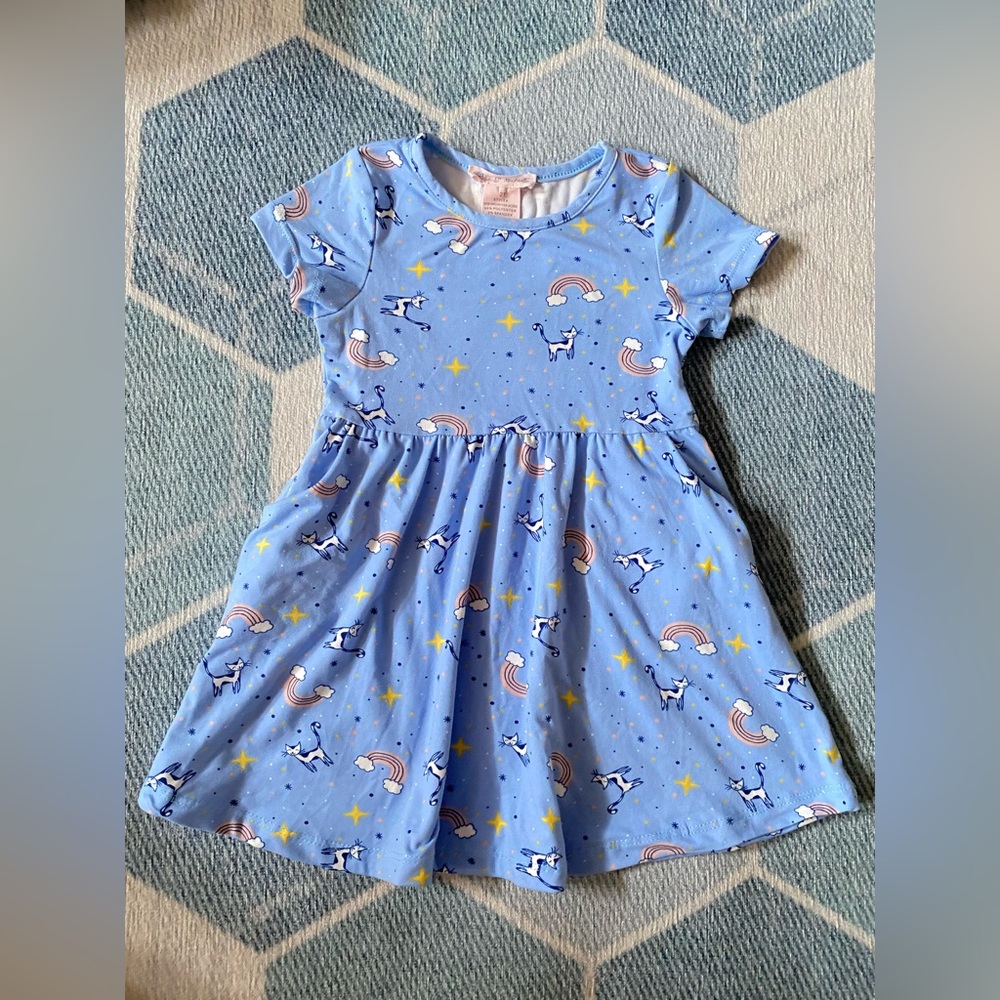 Maddie & Michelle Toddler Girl Rainbow Flowy Dress